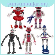 5pcs FNAF Five Nights At Freddy's Baby Ballora Funtime Freddy Ennard Foxy Action Figures Light Up Ga
