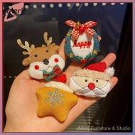 Christmas Elk Plush Brooch Cartoon Santa Claus Pin Accessories Clothes School Bag Decorative Wrapper Gift