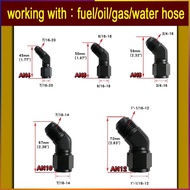 2pcs Oil Fuel Fittings End Fittings Female To Male Gas Push Lock An4an6 An8an10 An12 Swivel Adaptors