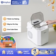 SimplusKitchen Ice Maker丨12kg Homemade Ice Cubes丨24h Reservation丨Auto Self-Cleaning Function ZBJH001