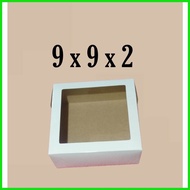 5 PIECES Reversible Pastry Box 9x9x2 inches