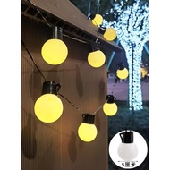 LED燈串5cm大圓球燈串戶外裝飾夜市后備箱擺攤燈戶外露營氛圍燈串
