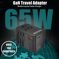 GXM 65W Travel Adapter Fast Charge Type C USB C EU US UK AU Plug Socket Over 150 Countries Universal