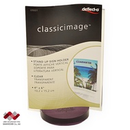 Acrylic Sign Wave With Brochure T-Shaped Round Base Size 4r (4x6 Inches) (Model 6900301-A6)