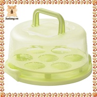 [luxiang.vn] Cake Box Cupcake Holder with Lid Transparent Transparent Box Carrier with Lid Handles C