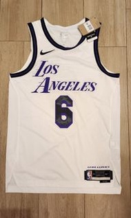 Nike Lebron James LBJ Lakers 2022 - 2023 City Edition Authentic AU Jersey size 44 M 球員版 落場版 球衣 波衫 湖人