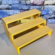 ชั้นไม้ 3 ชั้น วางเครื่องสำอางวางบนโต๊ะทำงาน วางแก้วน้ำ ขนาดกว้างxยาวxสูง 24X32X15Cm. AS09-3*32 ส่งจ