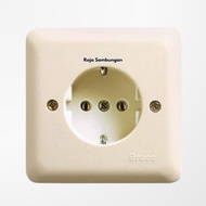 Stop Kontak Broco Inbow 5511U Terminal Colokan Listrik Tanam Tembok Dinding Contact Socket Soket Tan