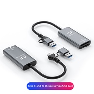 2 in 1 Type-C/USB Gen 3.1 To CFexpress Type A B SD Card Reader for iPhone 16 15 Xiaom Realme Samsung
