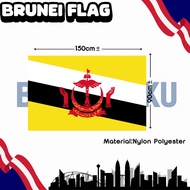 【Benderaku】Brunei Flag  Brunei Banner 3x5ft 90x150cm Brunei Flag X1PCS