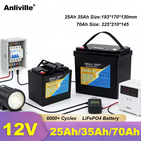 12V 12.8V LiFePO4 Battery 25Ah/35Ah/70Ah, For Mobility Scooter ,UPS Backup, Outdoor Camping Power,Wi