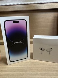 全新 iPhone 14 Pro Max 128GB 紫色 大機 跟 AirPods Pro