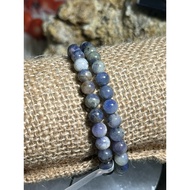 Natural Raw Tanzanite 6mm/17cm bracelet fr Tanzania
