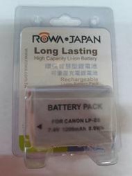 全新 ROWA JAPAN 鋰電池 for CANON LP-E8 吊卡裝 (可另開發票/代理商貨/一賠一百保證非網路仿