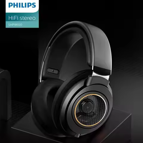 Philips SHP9600 Wired Gaming Headphone HiFi Stereo Headset Detachable Audio Jack for Recording Podca