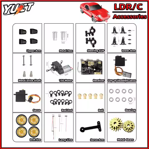 1/18 LDRC Car Original Parts LD1899 GTR Metal Upgrade Accessories LD1804 Spare Drift Tire LD 1898 Se