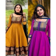 EF-3616~S TO 3XL~Beautiful Vichitra Silk Gown Dupatta