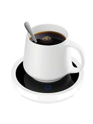 具有自動感應功能的咖啡溫暖器，適用於桌面，自動關閉和開啟，保溫杯奶茶熱水加熱板，黑色（無杯）