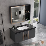 Stone Plate Alumimum Bathroom Cabinet Combination Bathroom Minimalist Face Washing Wash Basin Small Apartment Washstand Integrated Basin