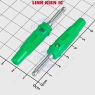 [2 Pieces]- 4mm Male Banana Head 60mm Long Linhkien IC Green Wire Connector