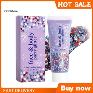 KDCOD* Face Glitter Stick Glitter Makeup Stick 50g White Blue Glitter Stick for 4th of July Usa 250t