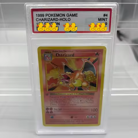 DIY PTCG Rating Card Collection Card 1999 1ST EDITION CHARIZARD-HOLO Copy 10Points Rating Card Anime