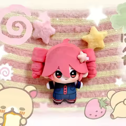 10CM Game Anime Kasane Teto Cosplay Costume Soft Keychain Plush Adorable Backpack Pendant Key Chain 