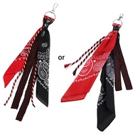 Khăn Bandana họa tiết hoa khăn tay dây móc ví Ribbon Biker Khăn trùm đầu quần jean Keychain