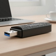 1800Mbps WiFi 6 USB Adapter AX1800 5GHz for PC, Ethernet WiFi Dongle AC600 Network Card Driver-Free 