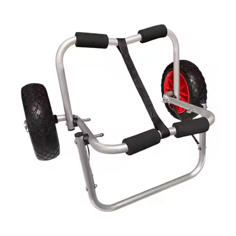 Foldable Kayak Cart Kayak Cart Dolly Canoe Trolley Wheels Paddleboard Aluminum Alloy Carrier Cart Bo
