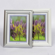 Wood White / Grey Photo Frame Size 5R 5”x7”