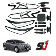 Auto Exterior Accessories Headlight Cover Door Handle Combo Set Cover Car Garnish Body Kit for Nissan Almera 2015-2022