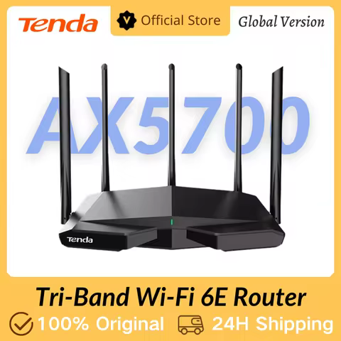 Tenda WiFi6 Router AX1500-AX5700 Tri-Band Gigabit Wi-Fi 6E Mesh Router Wireless Roteador Gigabit pk