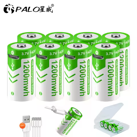PALO 3.7V 14250 Rechargeable Lithium Battery ER14250 LS14250 ER14250H Li-ion Battery Cells for PLC C