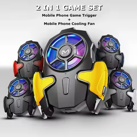 AK03 MEMO Mobile Phone ABS L1R1 PUBG Gaming Trigger Gamepad Joystick Controller with Cooling Fan Gam