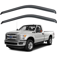 Window Rain Guards Shield for 1999-2016 Ford F250 F350 F450 F550 Super Duty, Out-Channel Window Wind