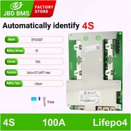 Hot🔥 แบตเตอรี่200A 150A 100A 60A JBD BMS 4S 12V แผ่นป้องกัน BMS อัจฉริยะ BT LFP NMC ในตัวพร้อมชุดเชื