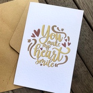 Valentine Greeting Card & letter envelope
