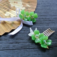 【墨徽閣】 四片。幸運草髮夾/髮梳