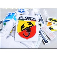 Abarth logo embossed Sticker - Exclusive 3D Embossed Car Motorcycle Sticker