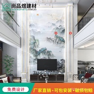 Choose Air Hollow Slate Double-Stall Middle-Stairs Living Room Tile Background Wall Marble New Chine