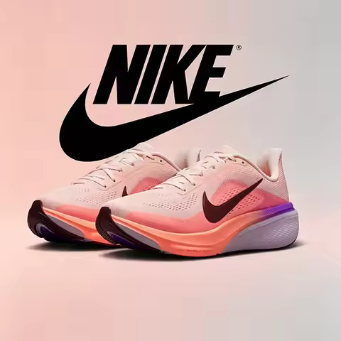 Nike women's pink and white AIR ZOOM PEGASUS 42 sports shoes with cushioning, suitable for running I