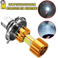 IP H4 LED 3 COB Motorcycle Headlight Bulb 6000K Hi/Lo Beam Light White 2000LM 18W