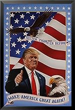 FRAMED Donald Trump Poster Make America Great Again by Darryl Vlasak 36x24 Art Print Poster USA Amer