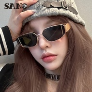 【Ready Stock】COD (San9)Fashion Korean Metal Rectangular Personalized Metal Sunglasses UV Protection