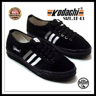 KODACHI Sepatu Cowok Capung Classic Tali Hitam Polos Kodaci 8111 Sol Karet Anti Slip Black Ukuran 37