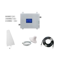 900mhz 1800mhz 2100mhz cell phone signal booster, tri-band signal booster 2G 3G 4G cellular amplifie