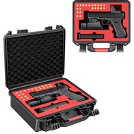 Tactical Gun Case TSA Approved Pistol Hard Case with Shockproof Case for Glock G17/G19/G20/G21/G22/G