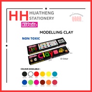 HH [ KMC-888 ] KIDARIO 120G MODELLING CLAY 12 COLOURS/TANAH LIAT WARNA/PLASTICINE/NON TOXIC/ART & CR