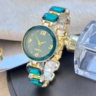 High-value Japanese Korean Style Diamond-studded Small Cube Sugar Quartz Women's Watch Light Luxury 